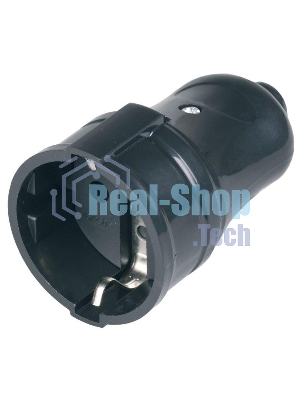 Розетка Iek ERP10-16-01-K02 РПп10-02-Ст разборная прямая с з/к 16А черная