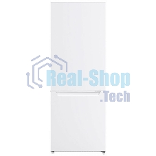 Холодильник Maunfeld MFF144SFW белый глянц. двухкамерный 154/52л морозилка снизу, ручная разморозка