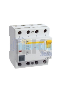 Выключатель дифференциального тока (УЗО) 4п 25А 30мА тип AC ВД1-63 ИЭК MDV10-4-025-030