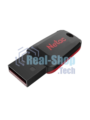 Флешка USB Netac U197 (NT03U197N-032G-20BK), 32Gb, USB 2.0, R/W 25/10, черный/красный