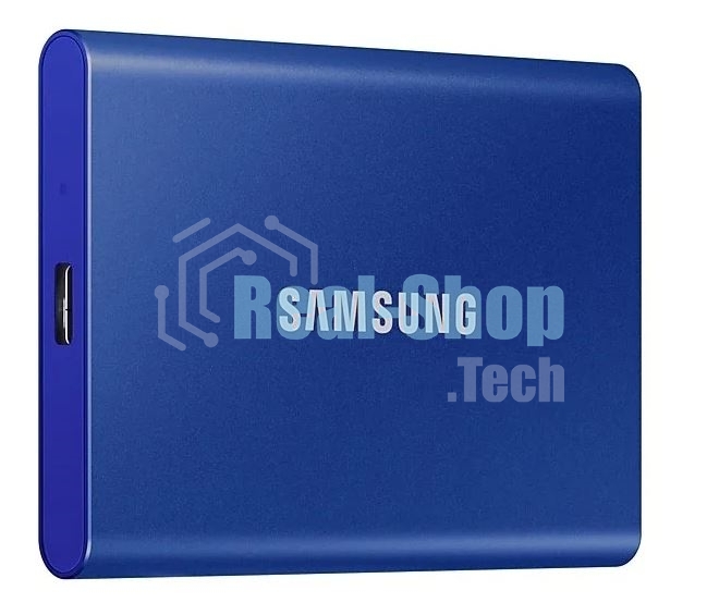 Внешний SSD Samsung T7, 1TB, USB 3.2 Gen 2 Type-C, R/W 1050/1000, синий