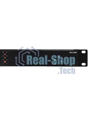 Автоматический ввод резерва ELEMY RACK ATS, 1U, 220В, 16А, OLED, Ethernet, in (2) C20, out (1) C19 (9) C13