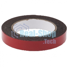 Лента клейкая Matrix на вспененной основе усиленная, двусторонняя, черная, 19 мм х 5 м