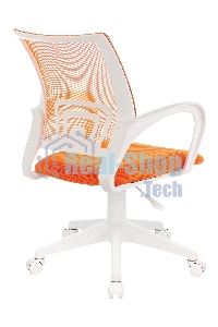Кресло компьютерное Бюрократ CH-W695NLT TW-38-3 TW-96-1 оранжевый, сетка/ткань, крестовина пластик, пластик белый