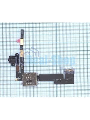 Шлейф аудио разъема с коннектором Sim карты для планшета Apple iPad 2