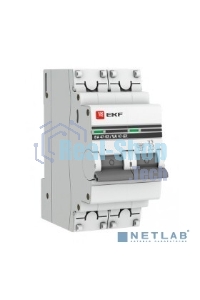 Выключатель автоматический EKF mcb4763-2-40C-pro 2P 40А (C) 4,5kA ВА 47-63 EKF PROxima