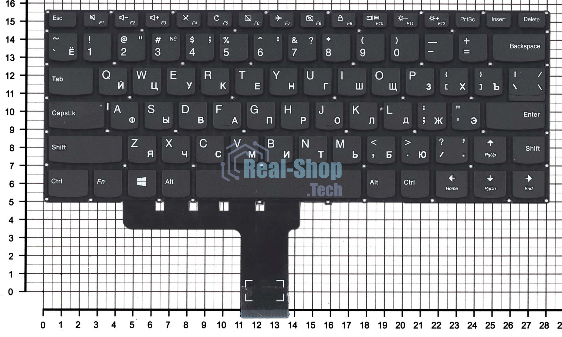 Клавиатура для ноутбука Lenovo IdeaPad 310-14ISK черная