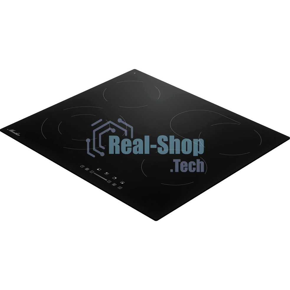 Варочная поверхность MONSHER MHE 6013, электрическая, Hi-Light, 9 уровней мощности, бустер, автоматическое отключение, таймер, индикатор остаточного тепла, сенсорное управление, черный