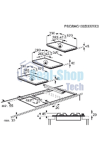 Газовая варочная панель Electrolux EGC3322NVK черный