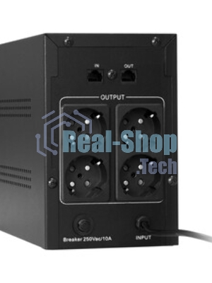 Источник бесперебойного питания ExeGate SpecialPro UNB-1200.LED.AVR.EURO.RJ / 1200 ВА / 750 Вт / 4 x CEE 7 (евророзетка)