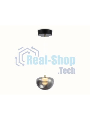Подвесной светодиодный светильник Ambrella light LH12001 BK/GD/SM черный/золото/дымчатый 6W 3000K D180*145