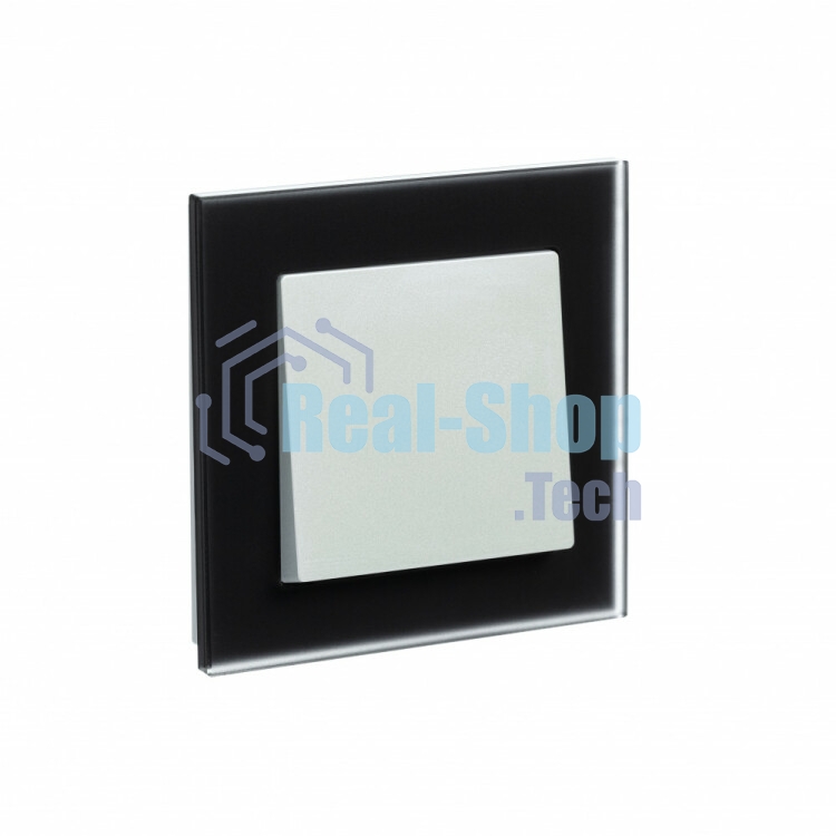 Рамка 1-м AtlasDesign Nature мат. стекло черный SchE ATN331001