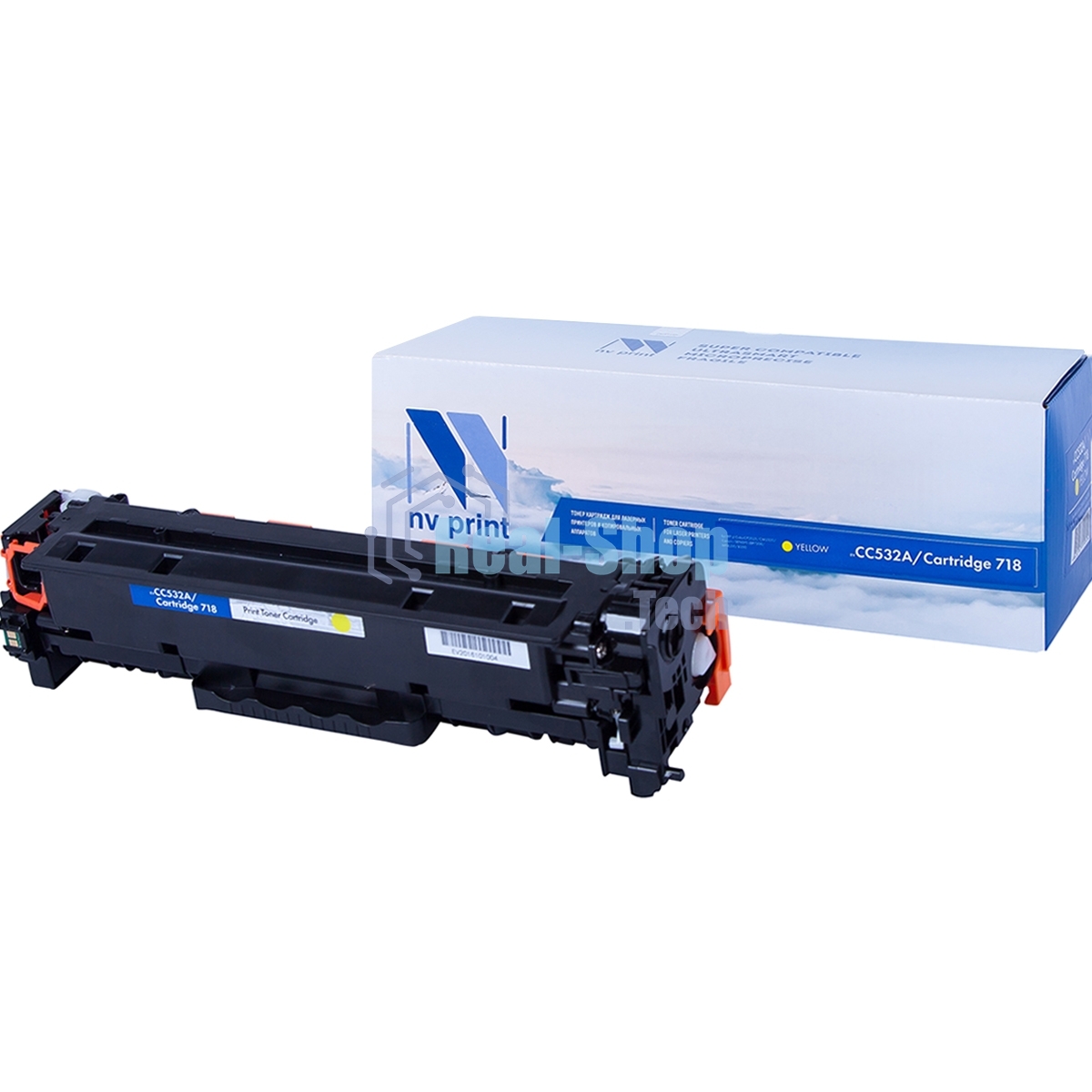 Картридж лазерный NVPrint совместимый HP CC532A/Canon718 Yellow для LJ Color CP2025/Canon i-SENSYSLBP-7200C(2800k)