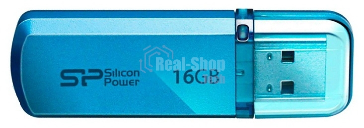 Флешка USB Silicon Power Helios 101 (SP016GBUF2101V1B), 16Gb, USB 2.0, Type-A, R/W 18/12, голубой