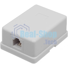 Розетка TWT (TWT-SS1-12-WH) Телефонная настенная 1 порт 6P4C. винтовая