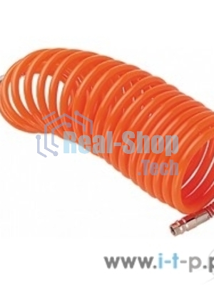 Пневматическое оборудование FUBAG Шланг спиральный с фитингами [170306] рапид полиуретан 15 бар 8х12мм 15м