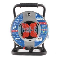 Удл. на мет. катушке “Power Cube” IP44 16А 30м резина 3*2,5мм2 4 роз. с/з