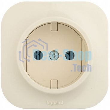 Розетка Legrand 782241 с заземлением без шторок (Слоновая кость)