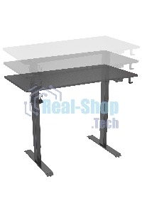 Стол игровой Cactus CS-ED-BBK столешница МДФ черный, каркас черный