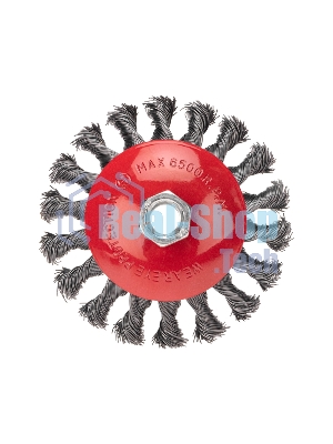 Щетка коническая для УШМ Kranz плетеные пучки стальной проволоки 115 М14