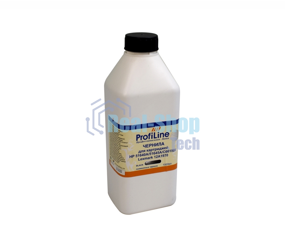 Чернила ProfiLine для принтеров HP 51640A/51645A/C6615D/Lexmark 12A1970 черный пигментные 1 литр