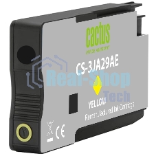 Картридж струйный Cactus 963XL CS-3JA29AE (есть ограничения по прошивке) желтый (25.5 мл) для HP OfficeJet Pro 9010/9010e/9012/9014/9015/9016/9019