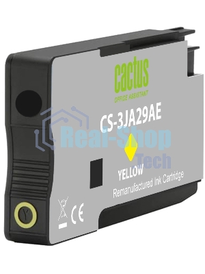 Картридж струйный Cactus 963XL CS-3JA29AE (есть ограничения по прошивке) желтый (25.5 мл) для HP OfficeJet Pro 9010/9010e/9012/9014/9015/9016/9019