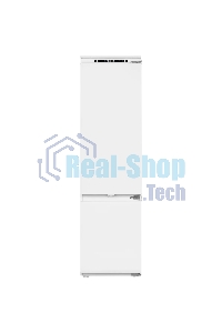 Встраиваемый холодильник Kuppersberg RBN 1960, High-Tech, объем 267 л, скользящий фасад, электронное управление, No Frost, антибактериальный пластик, звуковой сигнал при открытой дверце, перенавешиваемые двери, LED освещение, уровень шума 41 дБ, энергоэфф