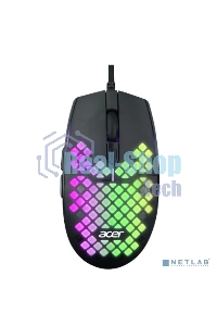 Мышь проводная Acer OMW134 черный, 3200 dpi, USB, кнопки - 6