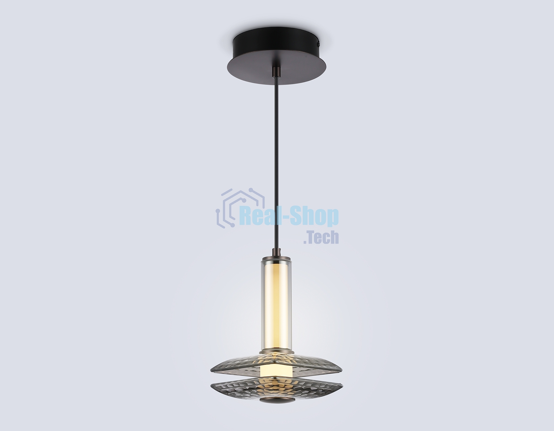 Подвесной светодиодный светильник Ambrella light LH31003 GR/SM серый/дымчатый 10W 3000K 150*150*240