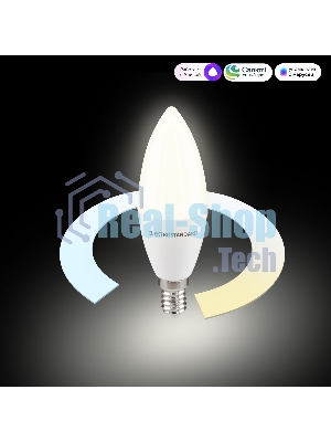 BLE2779 / Умная лампа Свеча  LED C37 Е14 7W 3300К-6500К CCT+DIM