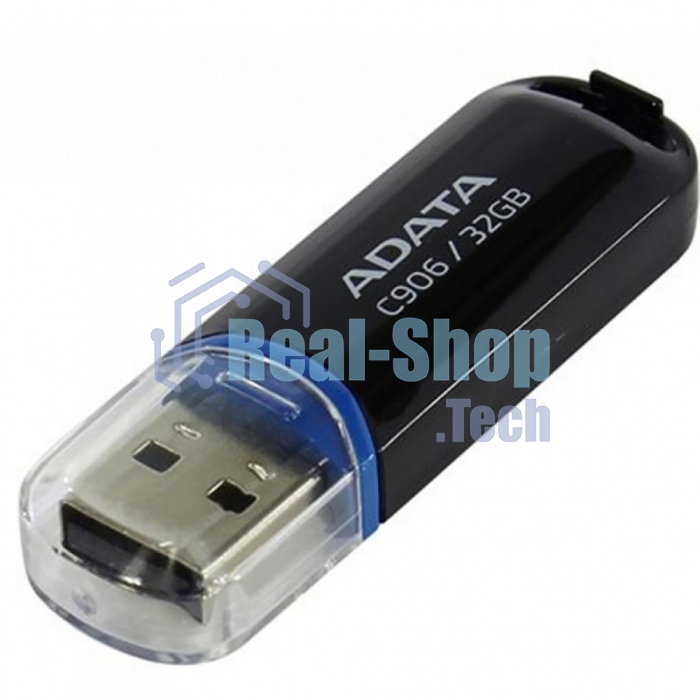 Флешка USB ADATA C906 (AC906-32G-RBK), 32Gb, USB 2.0, R/W 15/5, черный/синий