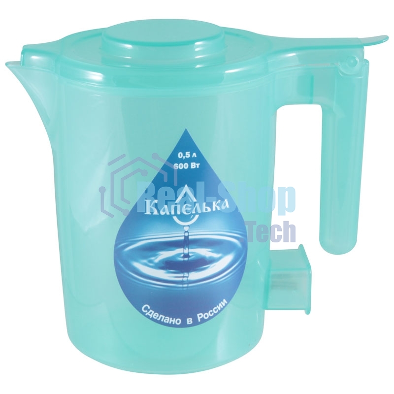 Чайник электрический Капелька, 0,5л., 600Вт, зеленый