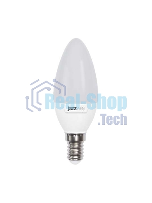 Лампа светодиодная JazzWay PLED-SP C37 7Вт свеча 5000К холод. белый E14 560лм 230В