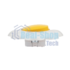 Выключатель двухклавишный Kranz HAPPY Ромашка скрытой установки, желтый/белый