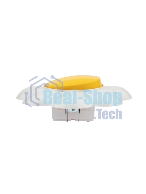 Выключатель двухклавишный Kranz HAPPY Ромашка скрытой установки, желтый/белый