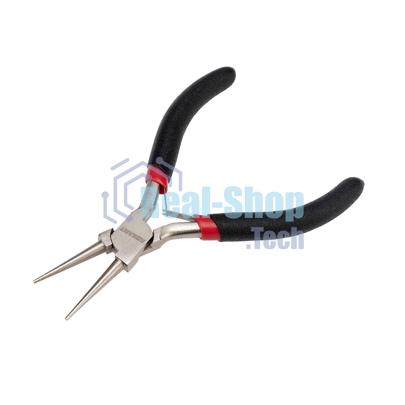 Круглогубцы Rexant Мини 120 мм никелированные, авторазжим, обливные рукоятки