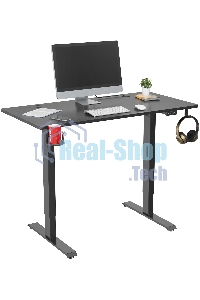 Стол игровой Cactus CS-ED-BBK столешница МДФ черный, каркас черный