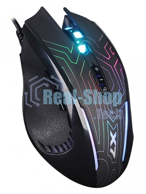 Мышь проводная A4Tech X87 черный, 2400 dpi, USB, кнопки - 8