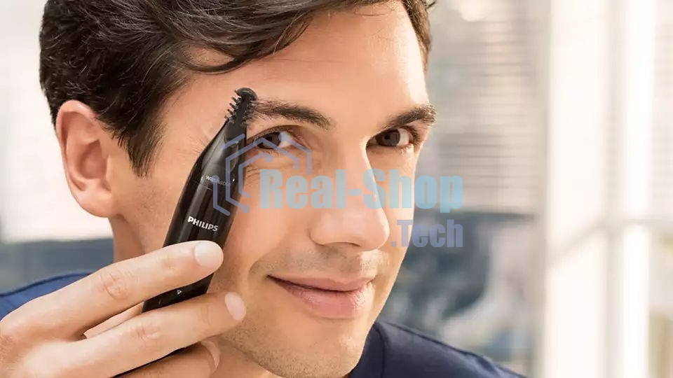 Триммер для носа и ушей Philips, черный, пластик, батарейка АА в комплекте