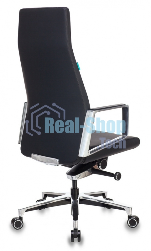 Кресло руководителя Бюрократ JONS/BLACK черный, кожа, крестовина алюминий