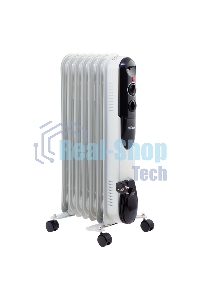 Обогреватель масляный MTX OCH-1500, белый, 1500 Вт, 15 м2, термостат