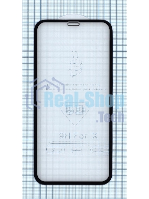 Защитное стекло 5D для Apple iPhone XS черный