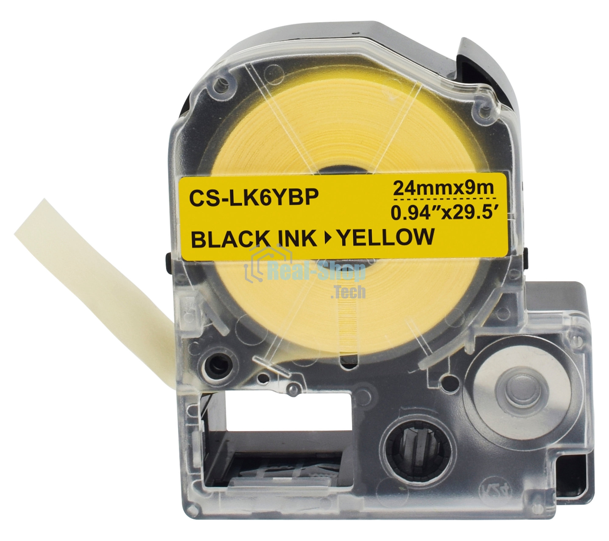 Картридж ленточный Cactus CS-LK6YBP черный шрифт, желтый фон (24 мм, 9 м) для Epson LW700/LW600P/LW1000P/Z700/Z900