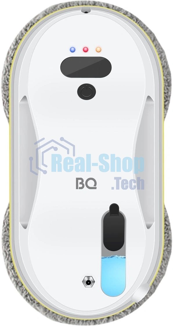Робот-мойщик окон BQ WR200S белый. Мощность 80 Вт/Объем для чистящего средства 110мл/Параметры электропитания 100-240 В,50-60 Гц/Страховочный трос 4м/Минимальная рабочая зона 40х40см/Для всех видов гладких поверхностей: кафель, ламинат, стекло