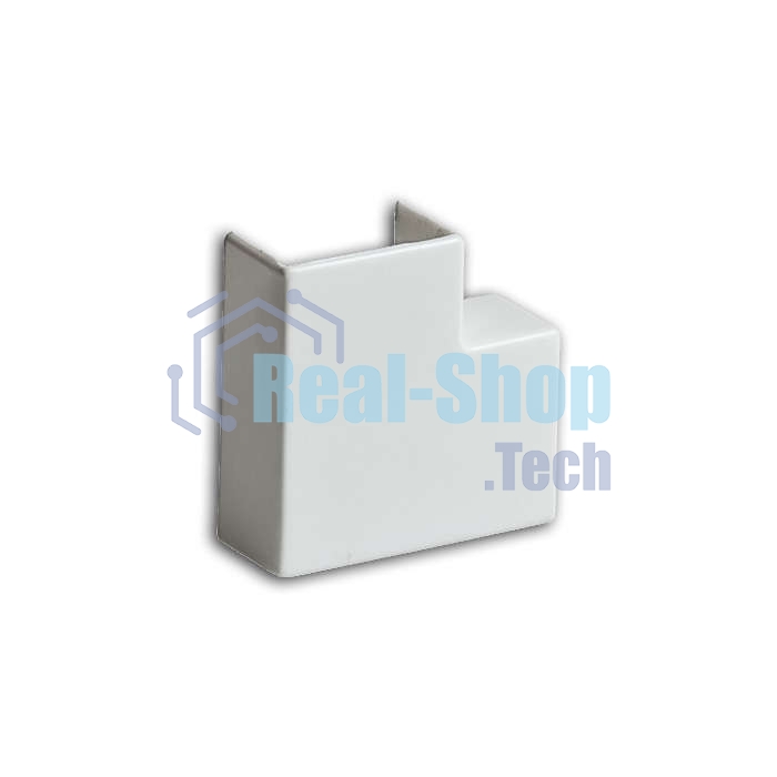 Угол плоский (поворот на 90град.) 16х16 бел. Рувинил ПВР-16х16