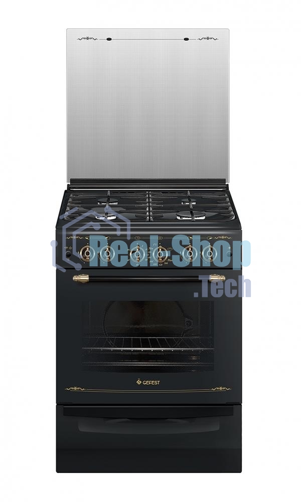Плита газовая Gefest ПГ 6100-02 0183 черный, конфорок 4 шт, духовка 52 л, 60 см x 85 см x 60 см