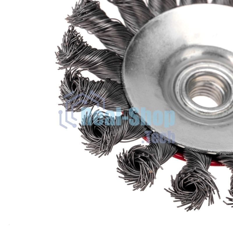 Щетка коническая для УШМ Kranz плетеные пучки стальной проволоки 115 М14