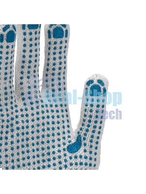 Перчатки трикотажные, с ПВХ точкой, 5 пар в упаковке, 7 класс Россия