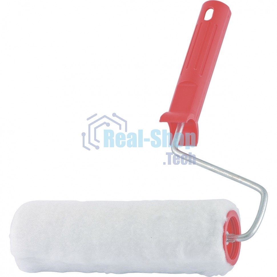 Валик Сибртех Искусственный мех, в сборе, 100 мм, D 48 мм, D ручки 6 мм, крепление шплинтом